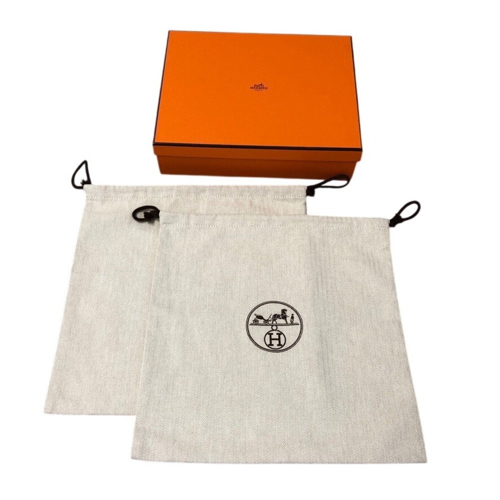 Hermes Box and Dust Bags Set Orange Beige Storage Accessories 11x8.5x3